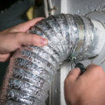 Flexible,Dryer,Vent,Hose,,Attaching/detaching,From,Wall,Vent,By,Turning
